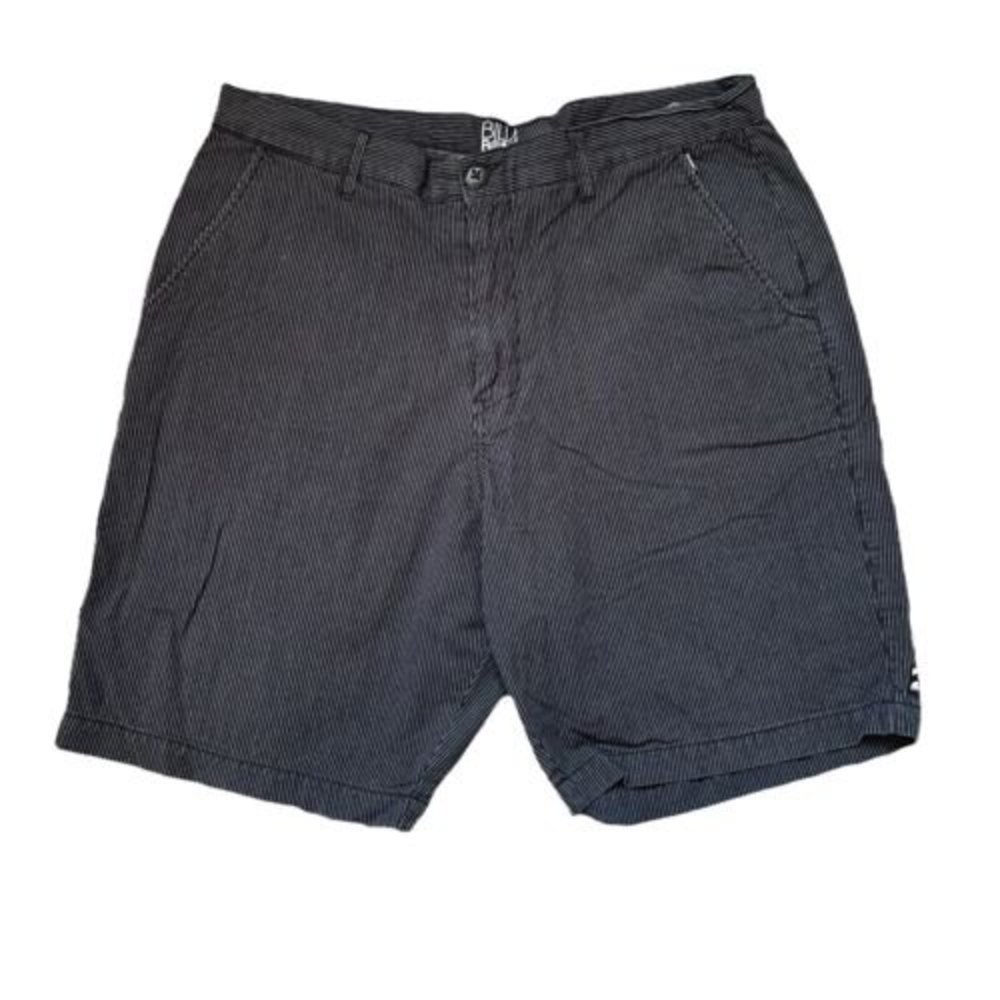 Billabong Men’s Size 36 Black Striped 100% Cotton Flat Front Shorts